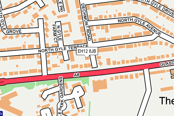 EH12 8JB map - OS OpenMap – Local (Ordnance Survey)