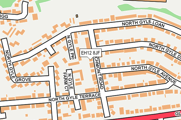 EH12 8JF map - OS OpenMap – Local (Ordnance Survey)