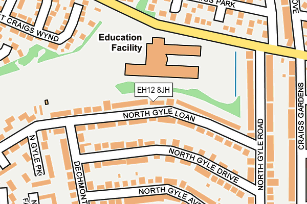 EH12 8JH map - OS OpenMap – Local (Ordnance Survey)