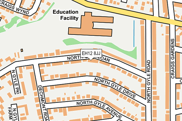 EH12 8JJ map - OS OpenMap – Local (Ordnance Survey)