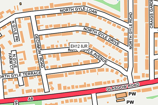 EH12 8JR map - OS OpenMap – Local (Ordnance Survey)