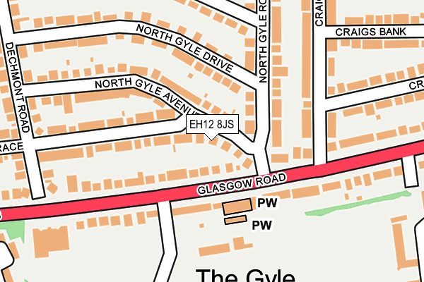 EH12 8JS map - OS OpenMap – Local (Ordnance Survey)