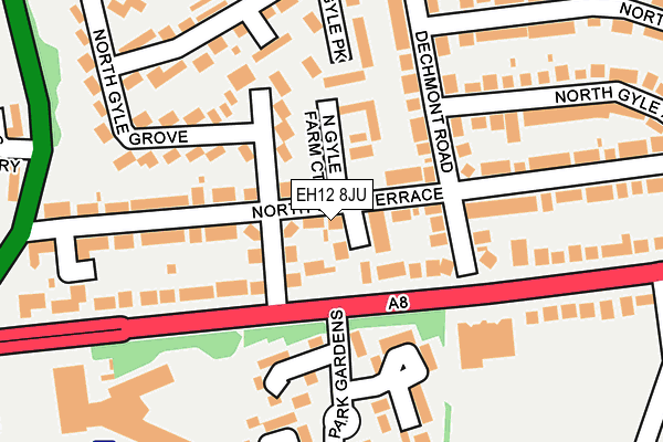 EH12 8JU map - OS OpenMap – Local (Ordnance Survey)