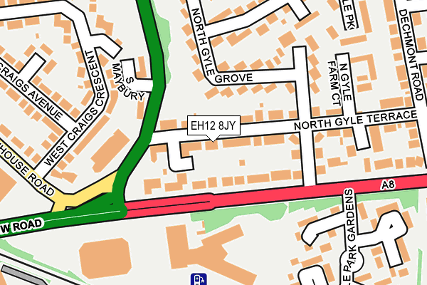 EH12 8JY map - OS OpenMap – Local (Ordnance Survey)