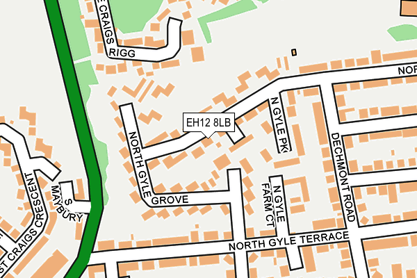 EH12 8LB map - OS OpenMap – Local (Ordnance Survey)