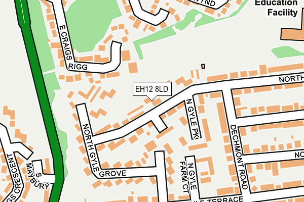 EH12 8LD map - OS OpenMap – Local (Ordnance Survey)