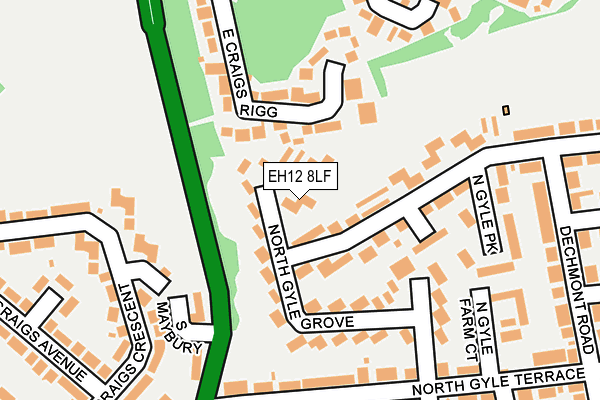 EH12 8LF map - OS OpenMap – Local (Ordnance Survey)
