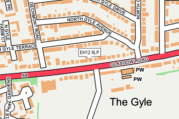 EH12 8LP map - OS OpenMap – Local (Ordnance Survey)