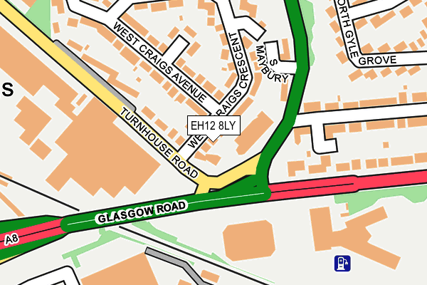 EH12 8LY map - OS OpenMap – Local (Ordnance Survey)