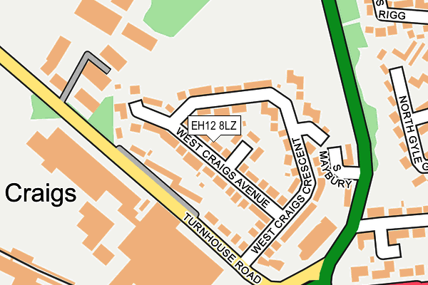 EH12 8LZ map - OS OpenMap – Local (Ordnance Survey)