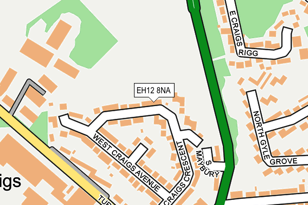 EH12 8NA map - OS OpenMap – Local (Ordnance Survey)