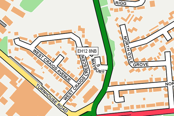 EH12 8NB map - OS OpenMap – Local (Ordnance Survey)