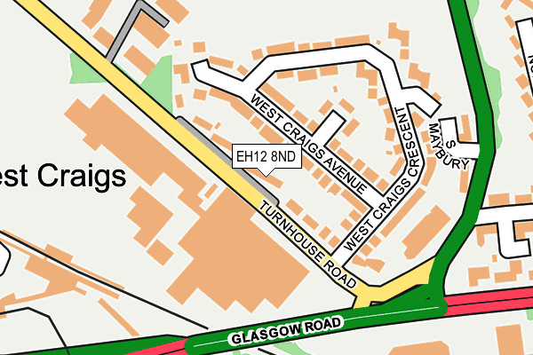 EH12 8ND map - OS OpenMap – Local (Ordnance Survey)