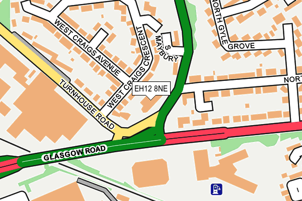 EH12 8NE map - OS OpenMap – Local (Ordnance Survey)