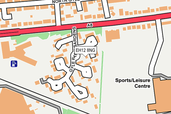 EH12 8NG map - OS OpenMap – Local (Ordnance Survey)