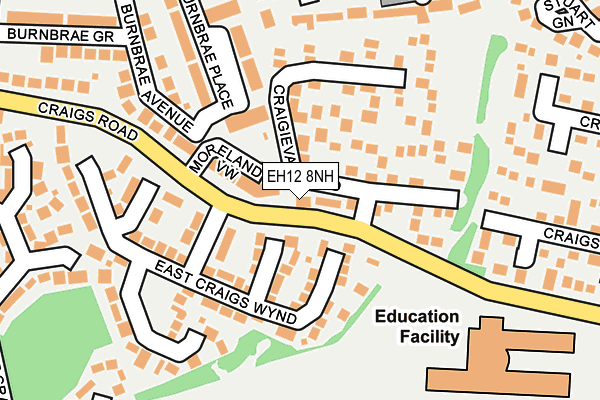 EH12 8NH map - OS OpenMap – Local (Ordnance Survey)