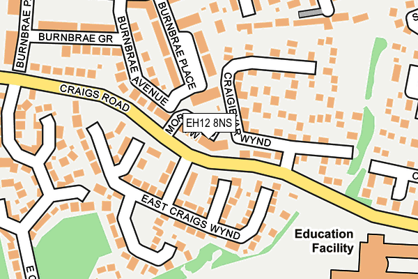 EH12 8NS map - OS OpenMap – Local (Ordnance Survey)