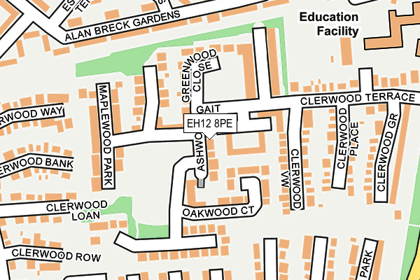 EH12 8PE map - OS OpenMap – Local (Ordnance Survey)