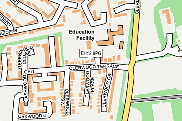 EH12 8PG map - OS OpenMap – Local (Ordnance Survey)