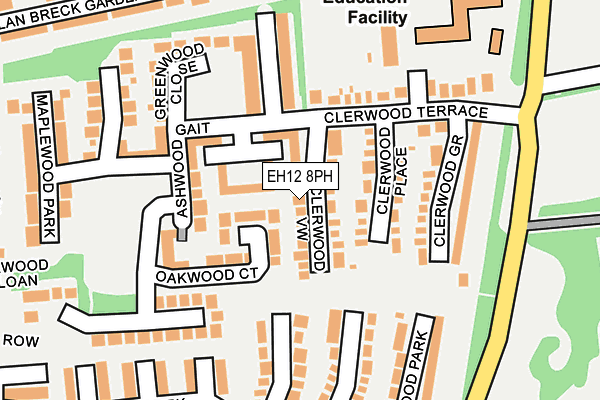 EH12 8PH map - OS OpenMap – Local (Ordnance Survey)