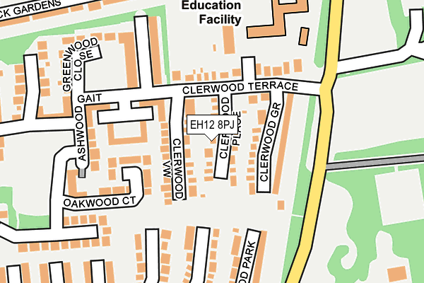 EH12 8PJ map - OS OpenMap – Local (Ordnance Survey)