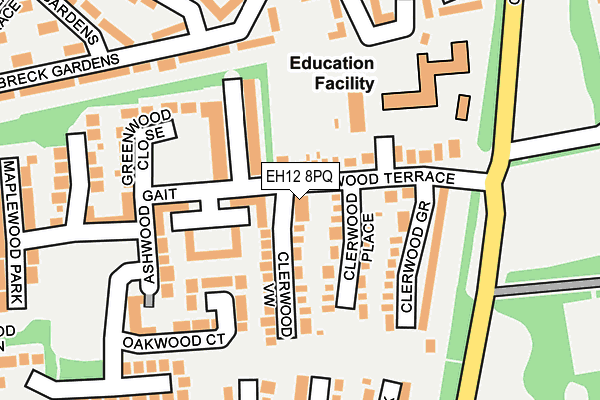 EH12 8PQ map - OS OpenMap – Local (Ordnance Survey)
