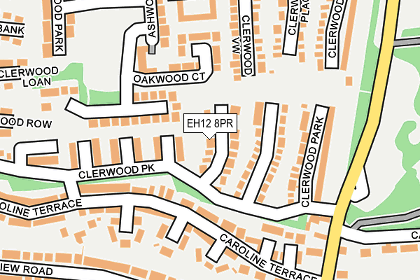 EH12 8PR map - OS OpenMap – Local (Ordnance Survey)