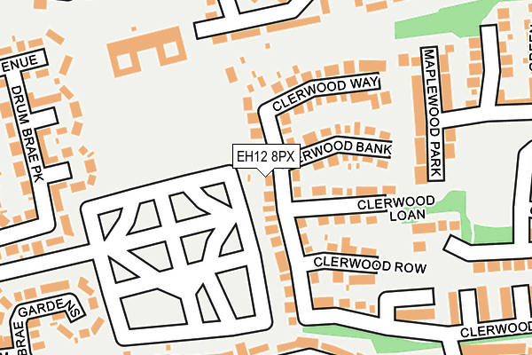 EH12 8PX map - OS OpenMap – Local (Ordnance Survey)