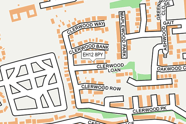 EH12 8PY map - OS OpenMap – Local (Ordnance Survey)