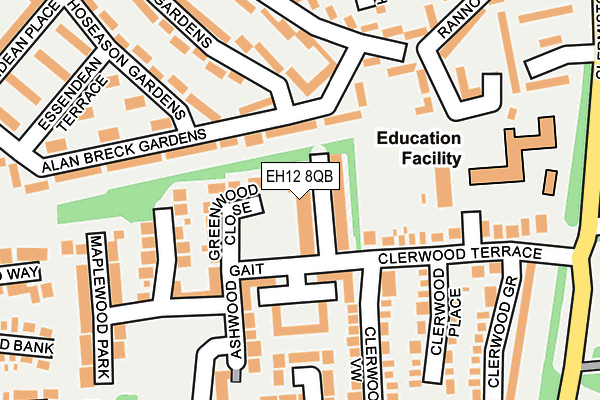 EH12 8QB map - OS OpenMap – Local (Ordnance Survey)