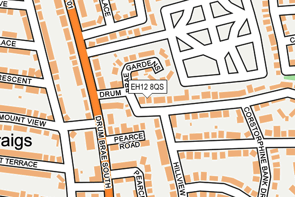 EH12 8QS map - OS OpenMap – Local (Ordnance Survey)