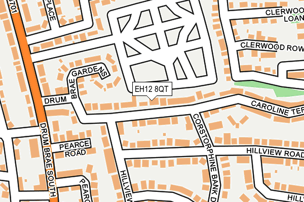 EH12 8QT map - OS OpenMap – Local (Ordnance Survey)