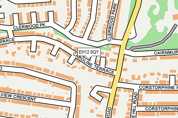 EH12 8QY map - OS OpenMap – Local (Ordnance Survey)