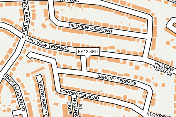 EH12 8RD map - OS OpenMap – Local (Ordnance Survey)