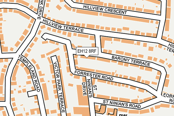 EH12 8RF map - OS OpenMap – Local (Ordnance Survey)