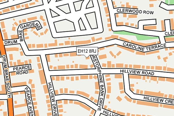 EH12 8RJ map - OS OpenMap – Local (Ordnance Survey)