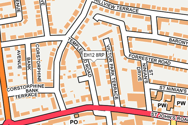 EH12 8RP map - OS OpenMap – Local (Ordnance Survey)