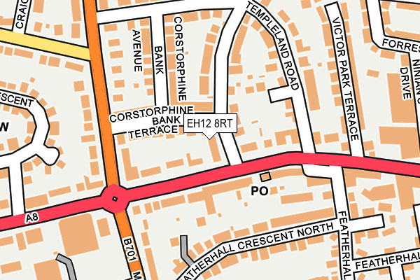 EH12 8RT map - OS OpenMap – Local (Ordnance Survey)