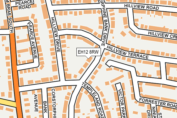 EH12 8RW map - OS OpenMap – Local (Ordnance Survey)