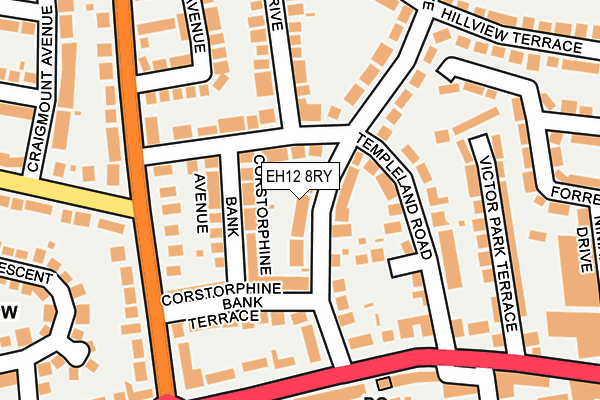 EH12 8RY map - OS OpenMap – Local (Ordnance Survey)