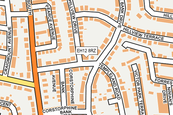 EH12 8RZ map - OS OpenMap – Local (Ordnance Survey)