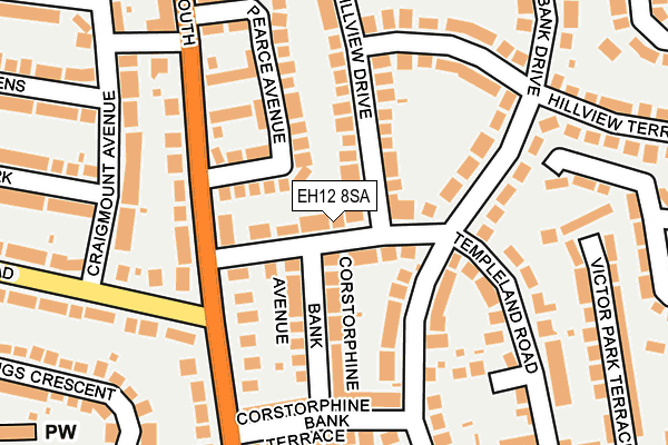 EH12 8SA map - OS OpenMap – Local (Ordnance Survey)