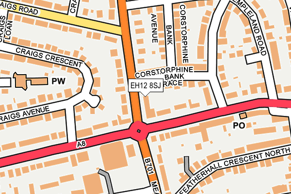 EH12 8SJ map - OS OpenMap – Local (Ordnance Survey)