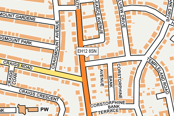 EH12 8SN map - OS OpenMap – Local (Ordnance Survey)