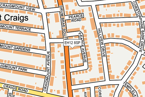 EH12 8SP map - OS OpenMap – Local (Ordnance Survey)