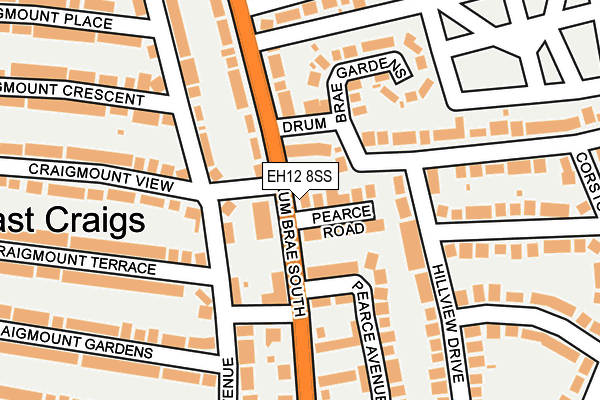 EH12 8SS map - OS OpenMap – Local (Ordnance Survey)