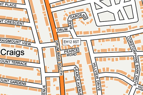 EH12 8ST map - OS OpenMap – Local (Ordnance Survey)
