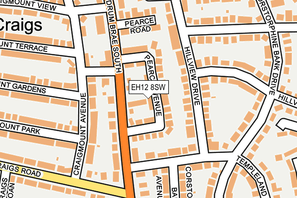 EH12 8SW map - OS OpenMap – Local (Ordnance Survey)