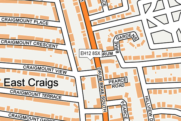 EH12 8SX map - OS OpenMap – Local (Ordnance Survey)