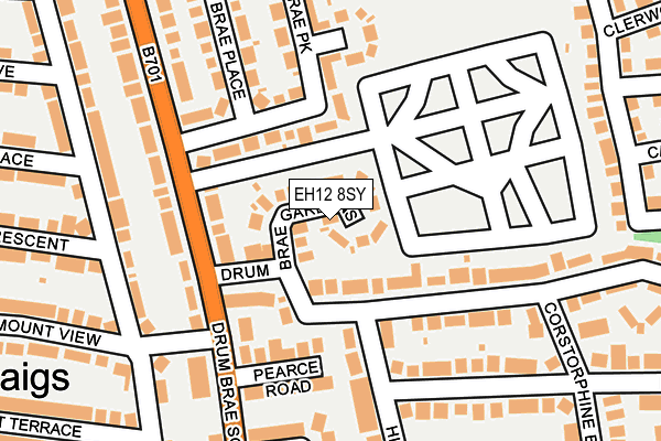 EH12 8SY map - OS OpenMap – Local (Ordnance Survey)